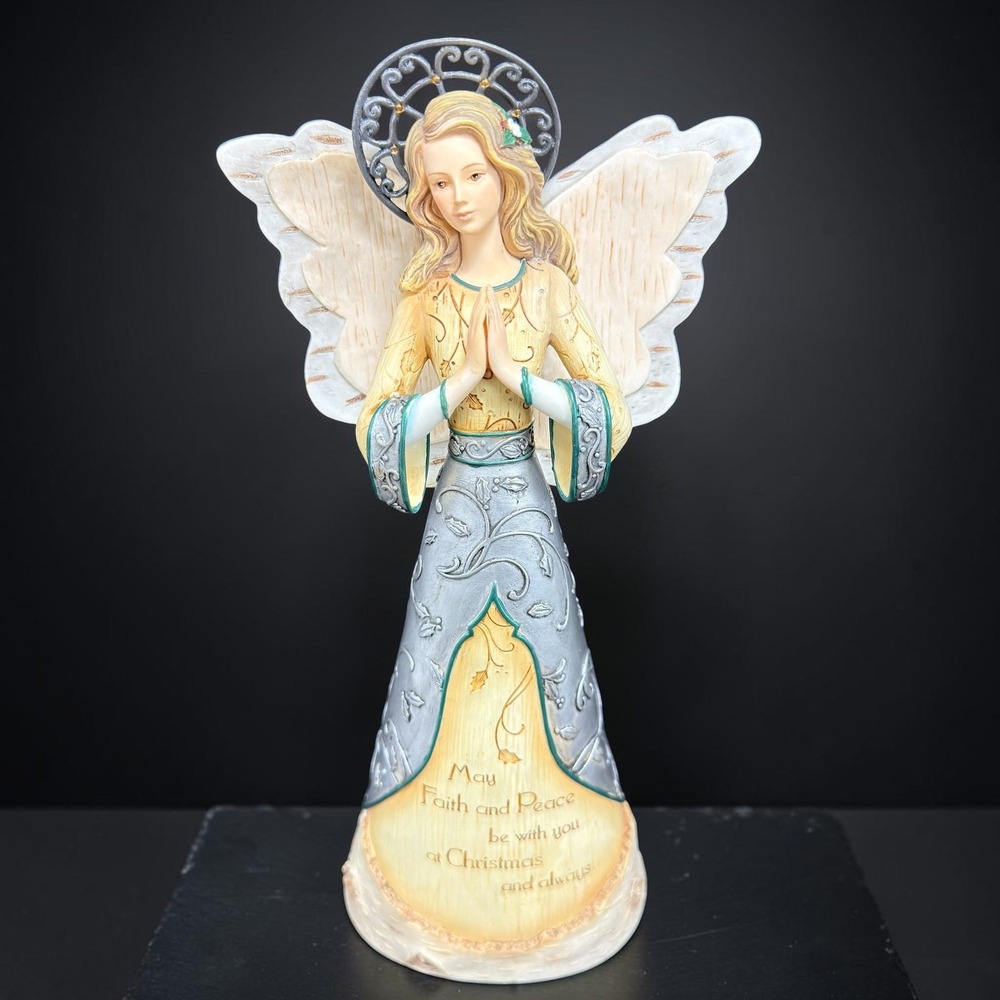Elements Barbara McDonald Faith and Peace Christmas Angel Figurine 9" 82028